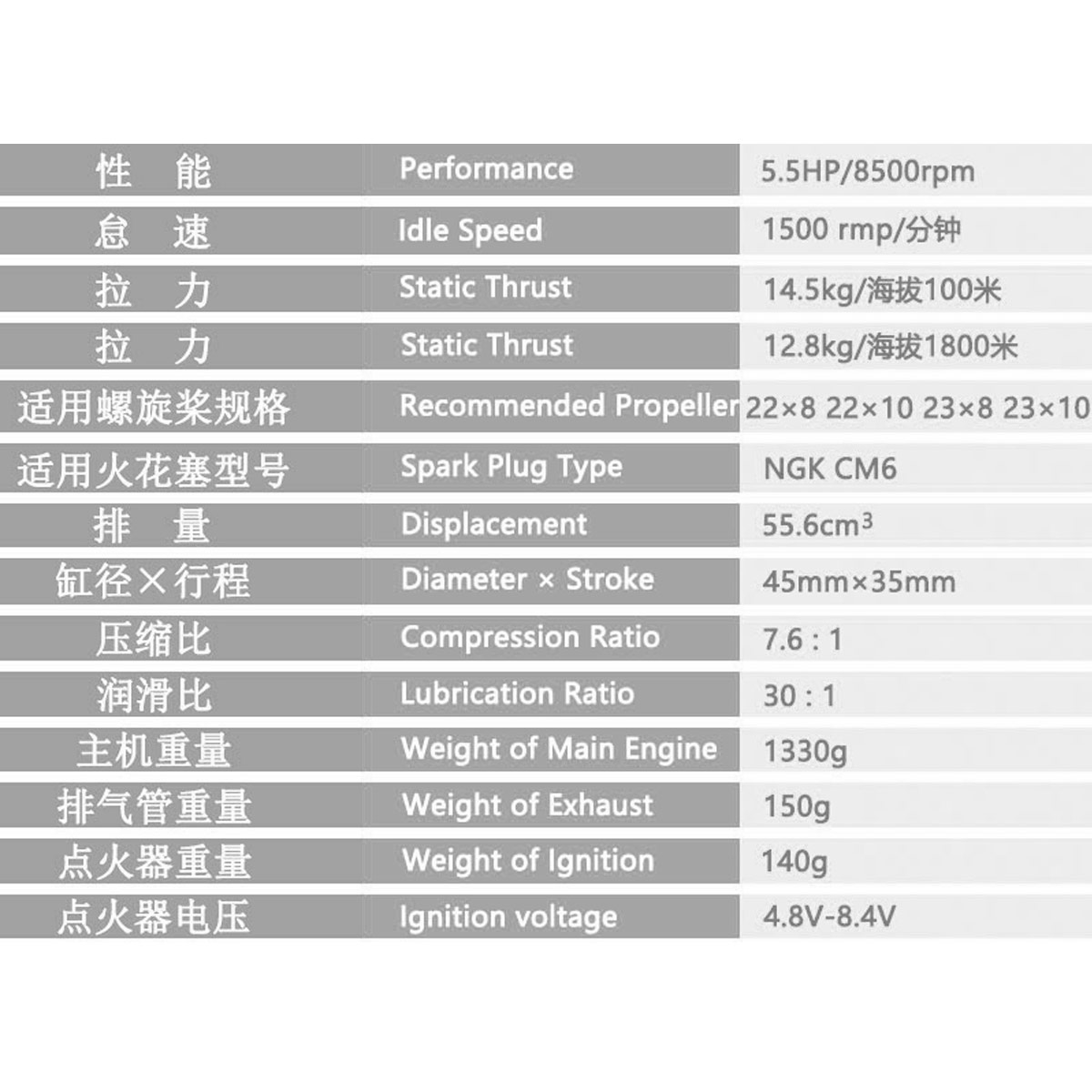 Factory Outlet DLE Gasoline Engine Single Cylinder 2-Strokes 55RA For CC RC Model Airplane