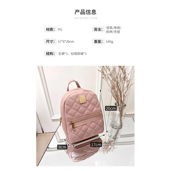 2022 Fashion Trend Nylon Lining Small Backpack Shoulder Messenger for Female