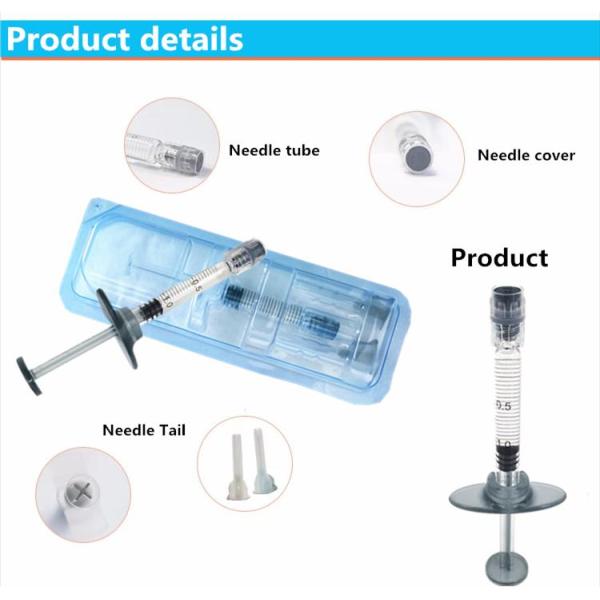 Sterile Syringe Hyaluronic Acid Dermal Filler 24mg/Ml Concentration Hypodermic Injection
