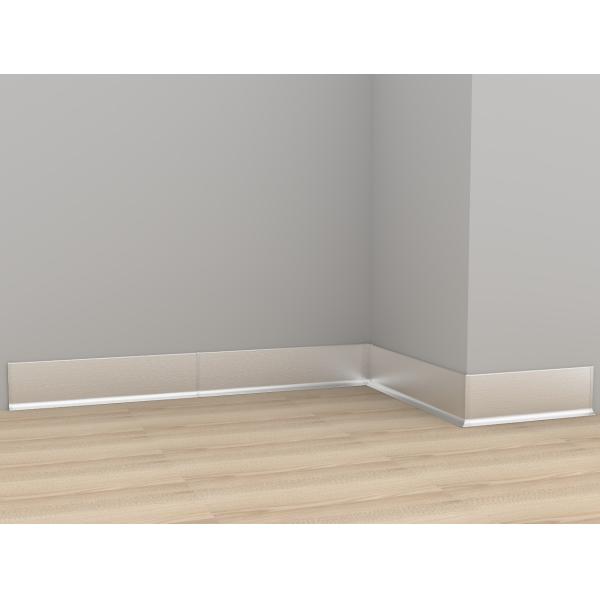 0.8mm Aluminum Skirting Board Brushed Kitchen Cabinet Flat Skirting Board
