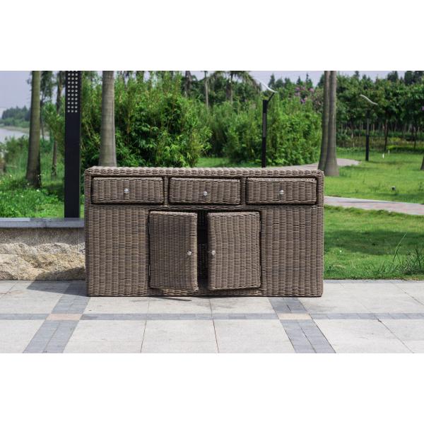 Classic Design Furniture 100% Handwoven Outdoor Tall Table and Chair Set with Waterproof/Sunproof/Durable Function