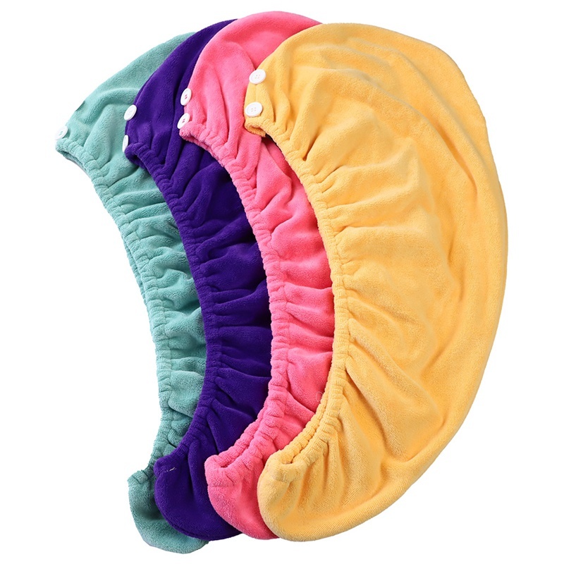 25x65cm 400gsm Elastic Edge Microfibre Hair Towel Super Absorbent For Women