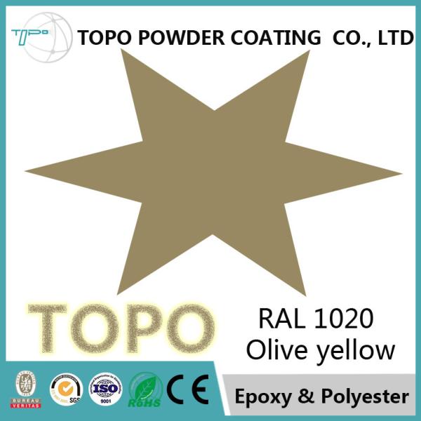 Revestimento amarelo verde-oliva do pó do poliéster da cola Epoxy de RAL 1020 para aplicações internas