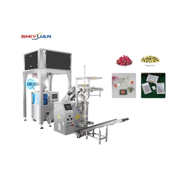 15-45bags/min Paper Sachet Packing Machine , Sachet Pouch Packing Machine With Thread Tag