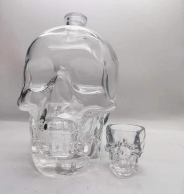 Grand décanteur en cristal de crâne de verre à bouteilles de l'alcool 3000ML pour la vodka