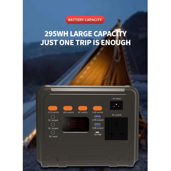 Integrated 300W solar energy generator  Eco Friendly Mobile Power Supply