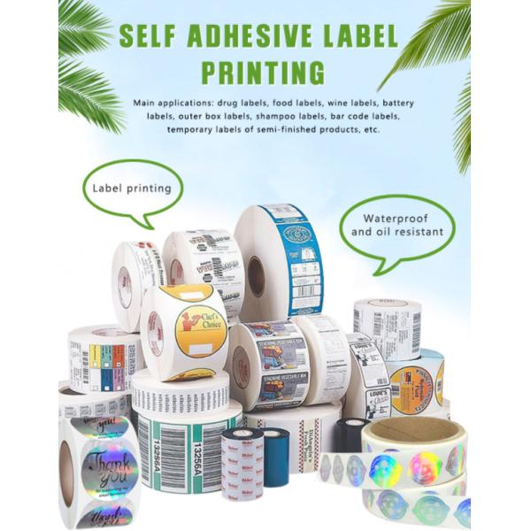 Рождество 2 дюйма вокруг липких ярлыков на цвете крена 1000pcs CMYK