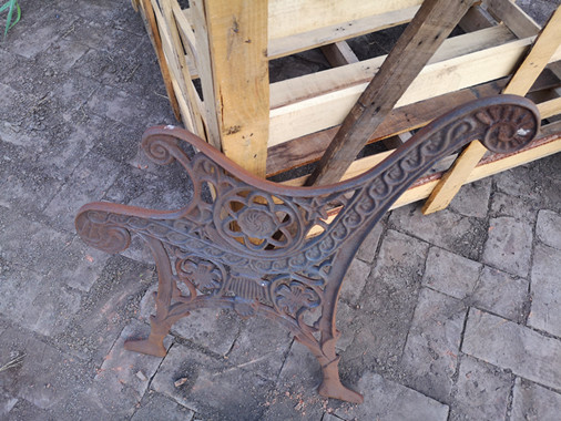 Classical Park Bench Slab Cast Iron Bench Ends For Cast Iron Bench Seat