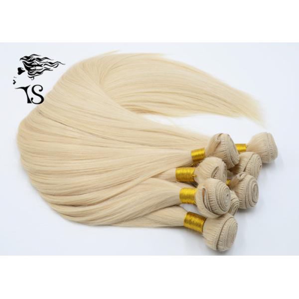 Straight Blonde Colour 613 Human Hair Extensions With 6A 100% Ukraine Hair