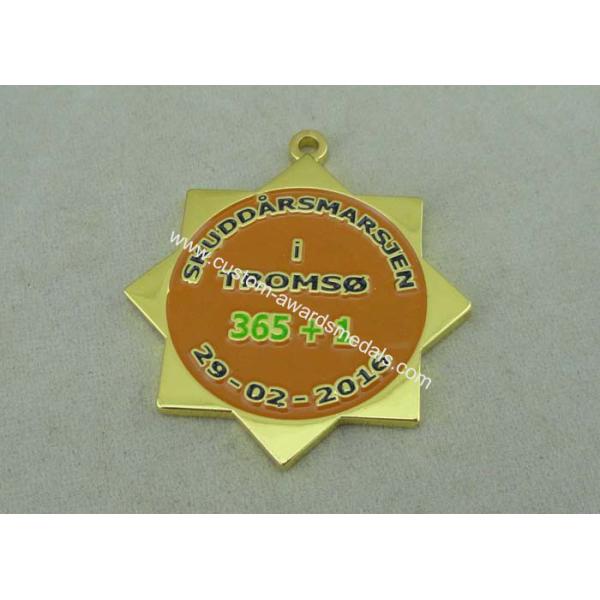 Hard Enamel Medal Goverment Medals Custom Ribbons Awards Brass 45 Mm