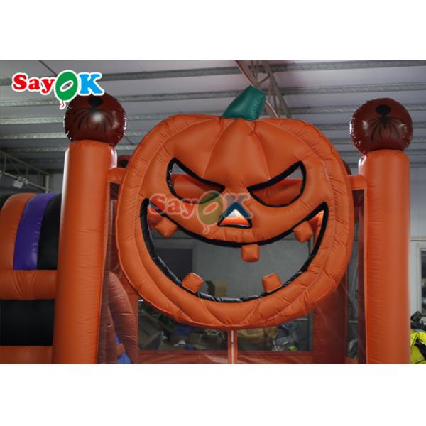 Замок прыжка хеллоуина тыквы раздувной со скольжением раздувным Combos для партии