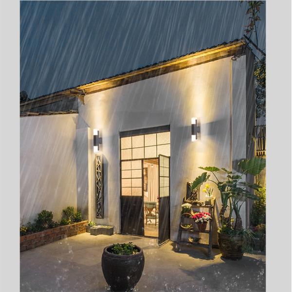 Nordic waterproof surface wall lamp modern minimalist led building lamp outside garden wall light