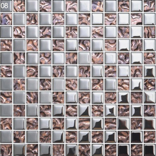 Glass and Metal Waterproof and Elegant Swimming Pool Mosaics For Building