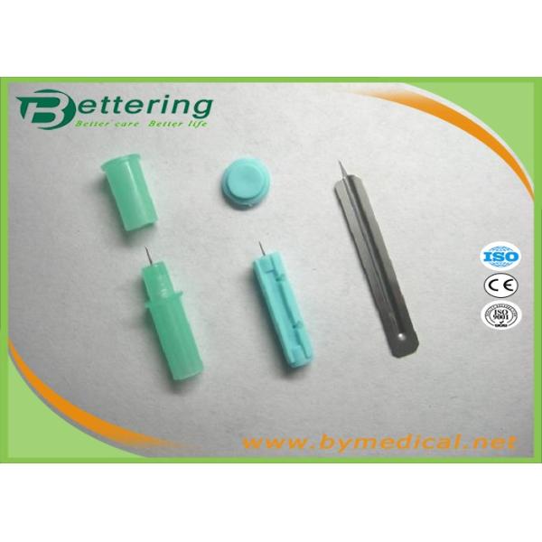 Medical Sterile Flat Plastic Twist Top Lancet Asepsis Blood Collector Disposable 28/30G