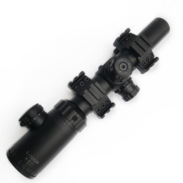 1-10x24 IR Illuminated Hunting Rifle Scope Reticle Optics Scope For Outdoor
