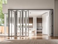 Casa Aluminio Deslizante De Vidrio Plegable Ventana de Balcón Abierta hacia afuera Antiderobio
