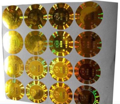Etiquetas holográficas do círculo do laser para 10ml Vial Box Sealing