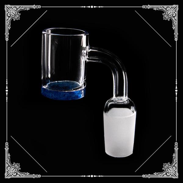Real USA Opaque Gavel Flat Top  Quartz Banger Nail Blue 4mm Bottom