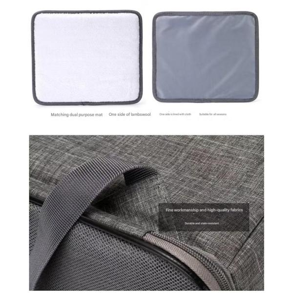 34*28*42CM Gris Mochila plegable para mascotas Tejido suave Mochila bonita para gatitas Estilo lindo / divertido / juguetón Para perfecto