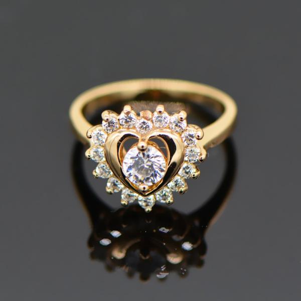 New trendy AAA+ Swiss Cubic Luxury Zircon crystal ring 18k gold plating jewelry gift
