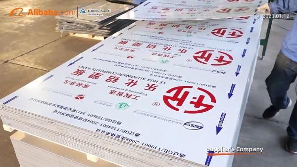 Static Protective Film A2 Fireproof PVDF Aluminum Composite Panel for Wall Decoration