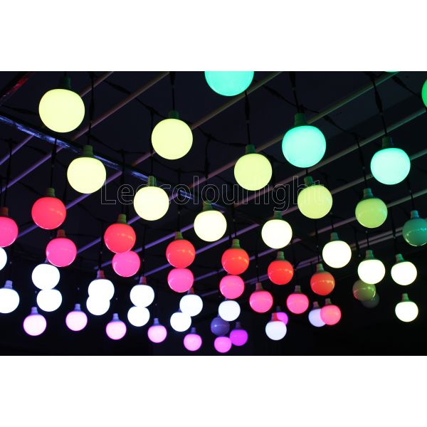 Exhibition Ceiling 120mm Hanging Pixel-controlled DMX RGB Pixel Light Bulb