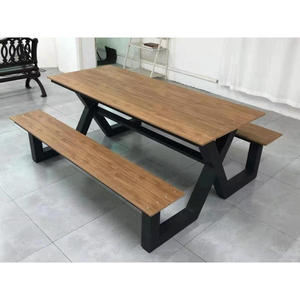Plastic Wood Desk Top Waterproof Aluminium Frame Mountain Park Bench Chair for Outdoor