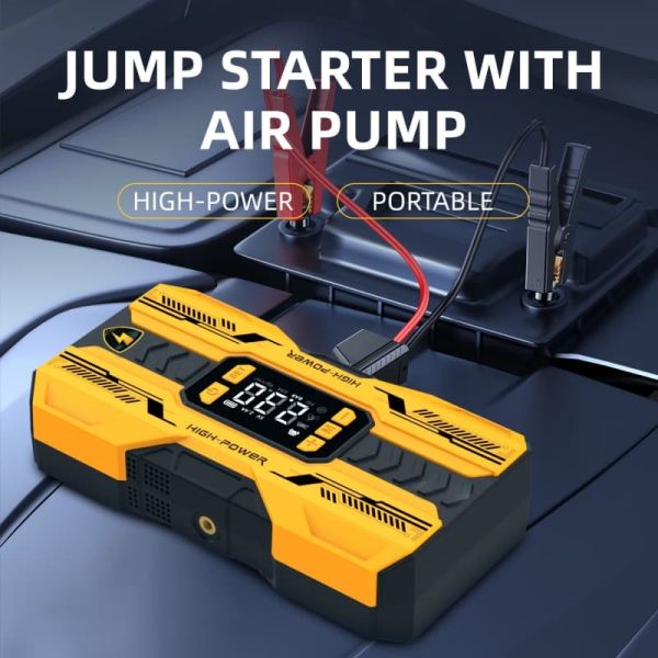 Multifunction 12V Portable Car Battery Jump Starter With Tire Inflator