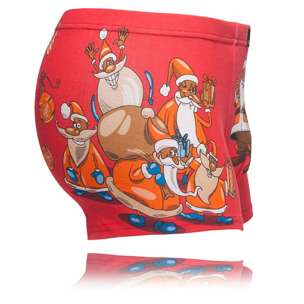 New Style Underwear Men underwear funny Print Cotton Men Boxer Sexy Brand Cuecas Cool Men