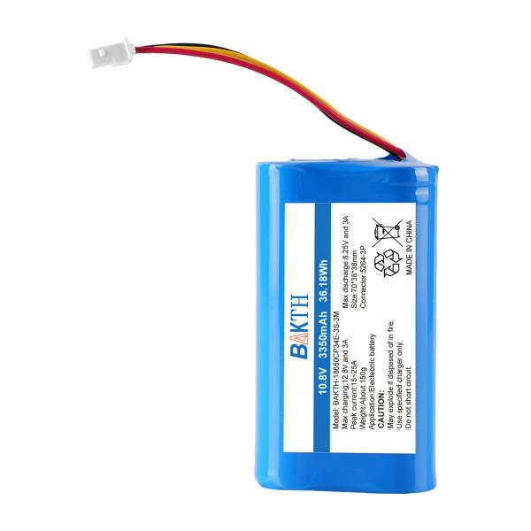 Batterie au lithium-ion à décharge élevée 18650CP34E-3S-3M 10.8V 3350mAh