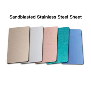 201 304 декоративных металлический лист цвета листа нержавеющей стали 1.0mm взорванный шариком для панели стены