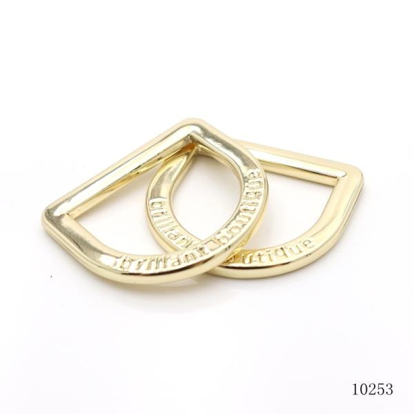 Custom D Ring Buckles 20mm D Ring Strap Adjuster Light Gold For Pet Hardware Bag Accessories