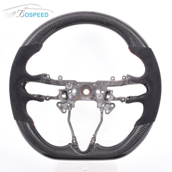 ODM Black RGB Honda Carbon Fiber Steering Wheel Leather Sports New