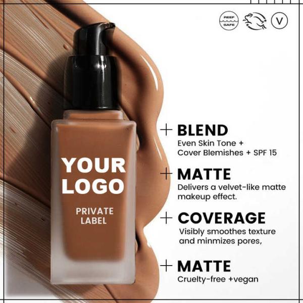 Custom Logo Low Moq Mineral Collagen Serum Full Coverage Dewy Foundation Face Liquid Makeup Vegan Foundation for Black Women
