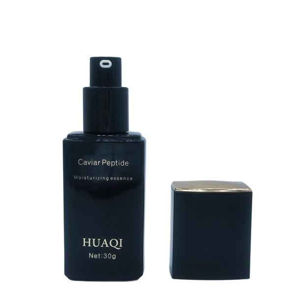 Wholesale Luxury 30ml Square Makeup Primer Serum Pump Bottle for Cosmetics with Custom Logo Printing Cap