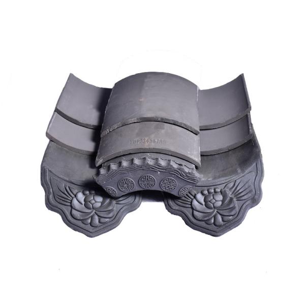 Bauxite Chinese Clay Roof Tiles Matt Surface Eaves Roof Tiles