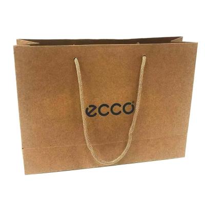 Flexo Printing Luxury Kraft Paper Shopping Bags Gift Cardboard Bags With Handles