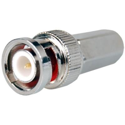 Conector video masculino do acoplador da tomada do conector coaxial de BNC para a câmera e o cabo coaxial do CCTV