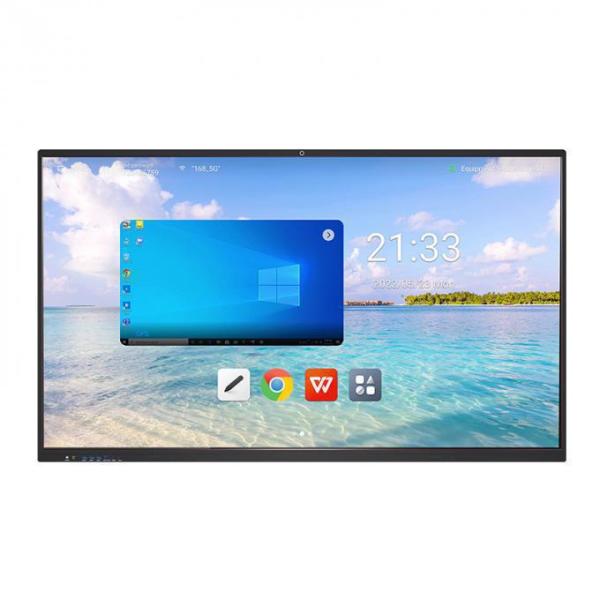 75 Inch 4K Resolution Interactive Touch Screen Whiteboard with Android 14.0 for Business Meetings