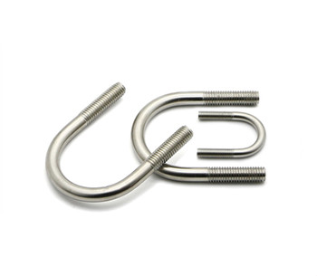 Hardware Tool M6 Zinc Plated U Bolt Carbon Steel White With Hex Nut