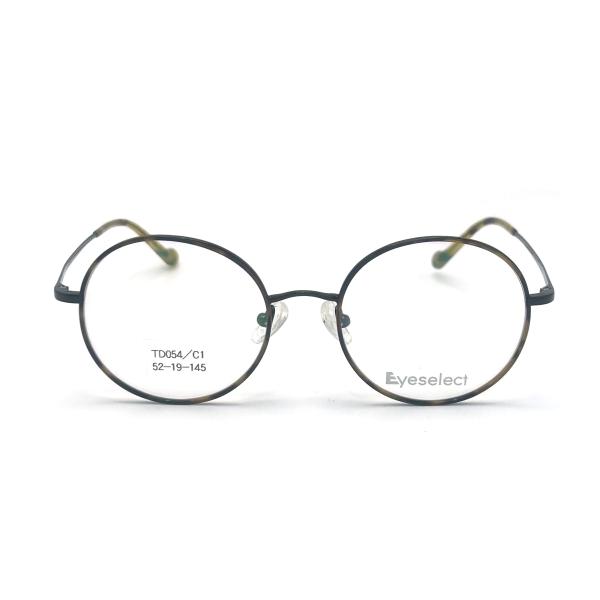 TD054 Round Titanium Frame with Adjustable Nose Pads Size 52-19-145