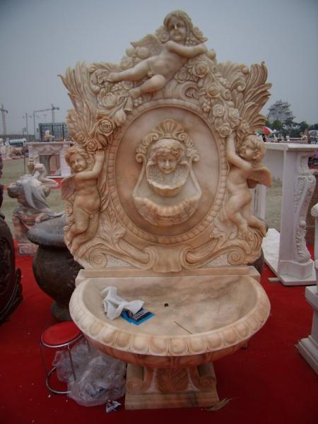 White Marble Four Tier Stone Water Pool Fountain Decoration