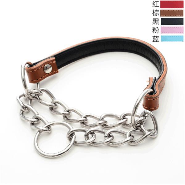 Personalized Popular Small Big Dogs Leather Collar Chain Necklace Dog Collar