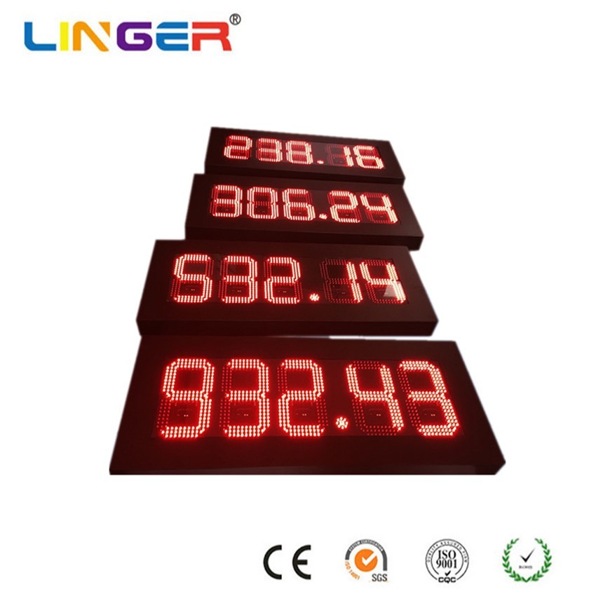Customized Digital Gas Sign MCU Controlled Electronic Gas Price Signs
