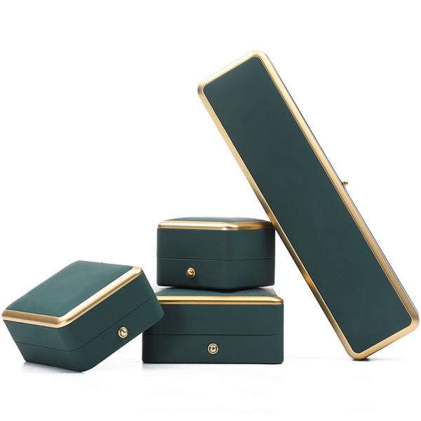 OEM Rectángulo LED caja de joyas Eco Friendly para brazalete collar de pendientes anillo de embalaje