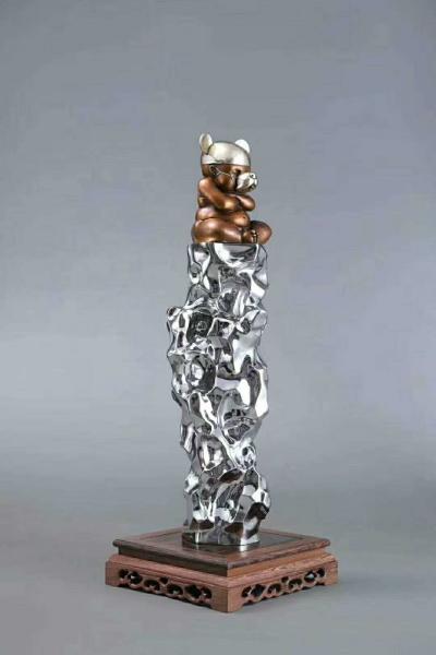 stainless steel sculpture for artist ,mirror finish ,China stainless steel Sculpture supplier