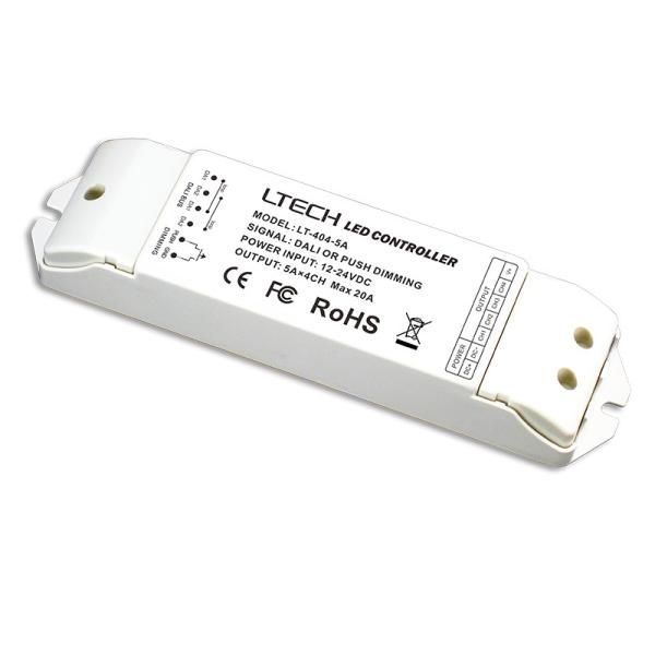 CV DALI Low Voltage Driver,12-24V DC 5A*4CH Constant Voltage Dali Driver