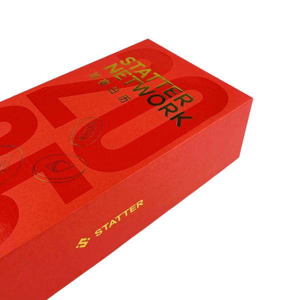 Customized Gift Hamper Box Waterproof Uv Gold Foil Paper Packaging Cardboard Gift Boxes for Advent Calendar Box