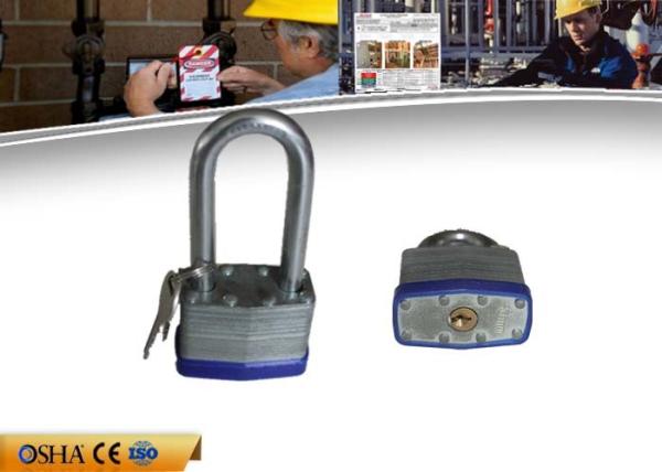 Long shackle Safety Lockout Padlocks High Strength Steel Laminated