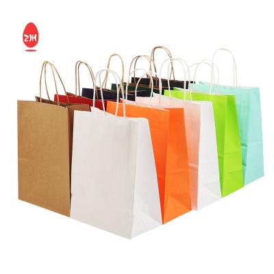3x8.5 Inches Gift Packing Bags SGS  Clothing Packing Kraft  Paper Bag With Handle